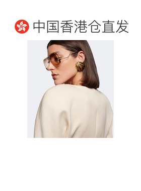 香港直邮Chloe 蔻依 女士 波浪方框太阳眼镜 beige米色 舒适时尚
