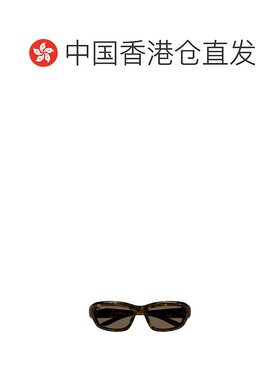香港直邮BALENCIAGA 男士太阳镜 BB0409S002 SS2025 棕色 几何框