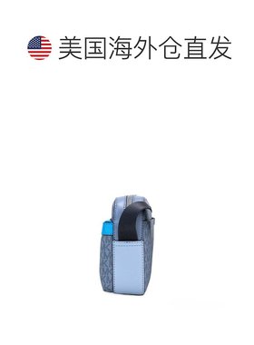 Michael Kors Cooper 小号蓝色 multi 标志性 PVC 实用斜挎女式包