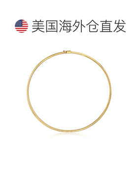 自营Ross-Simons 意大利 4 毫米 14 克拉黄金欧米茄项链 - 16 英