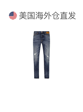 自营Palm Angels Cotton Straight-Leg Men's Jeans - blue 美国