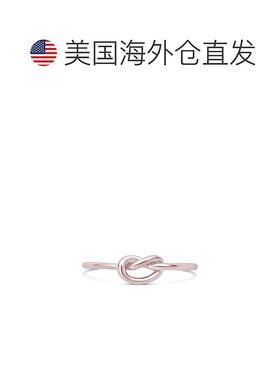 自营 sterling forever纯银薄爱心结戒指 - 玫瑰金 美国奥莱直发