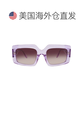 自营Just Cavalli Brown Rectangular Ladies Sunglasses SJC020V