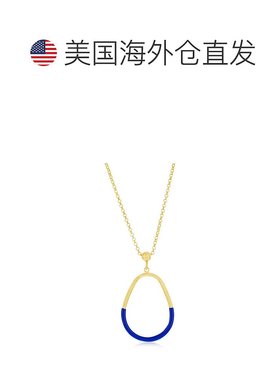 自营 simona纯银午夜珐琅梨形项链 - 镀金 - 蓝色 美国奥莱直发