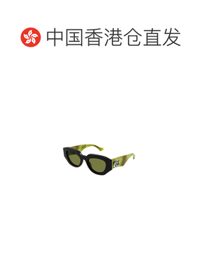香港直邮GUCCI 女士眼镜 GG1421S010 SS2026 黑色 几何框太阳镜