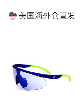 自营Adidas Men's Sport 99mm Sunglasses - matte blue 美国奥莱