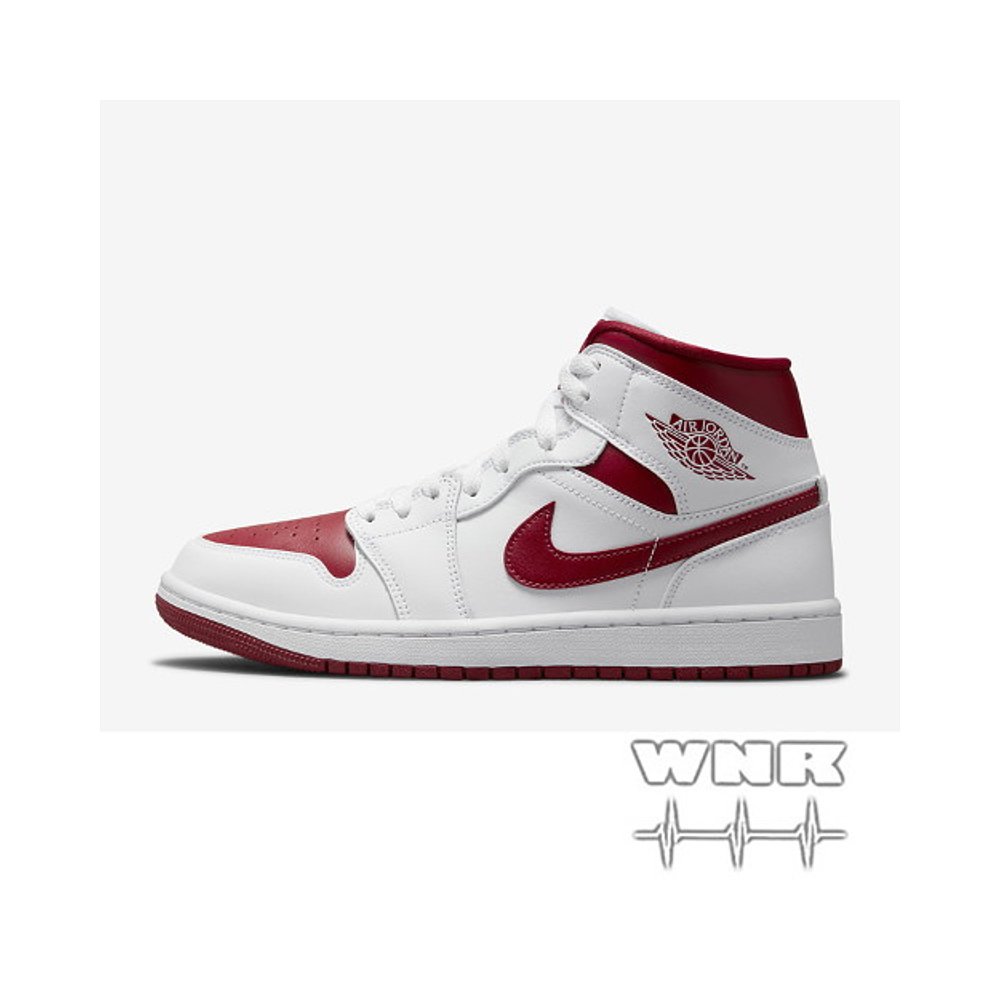 韩国直邮Nike耐克休闲鞋男女款舒适Air Jordan 1 Mid BQ6472-161 - 图0