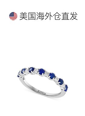 1h可退 【美国直邮】EFFY 系列|EFFY® 纯银蓝宝石和钻石点缀叠戴