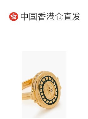 1h可退 香港直邮ZIMMERMANN 女士 镀金珐琅水晶戒指 4975F23GOLDG