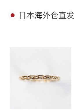 1h可退 日本直邮cui-cui K10YG 黄金细款编织风戒指 755445cuicui