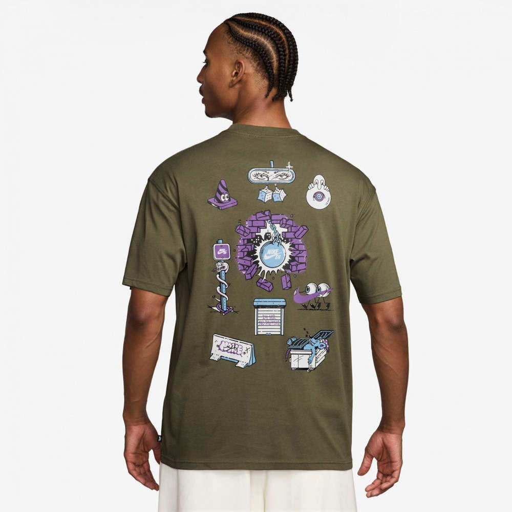 日本直邮Nike 男士短袖T恤 SB M90 SKATE CHAR S/S HV2189 运动衫,淘宝优惠券,粉丝福利购,淘宝优惠卷