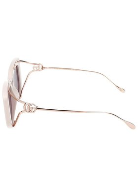 GUCCI 女士眼镜 GG1566S003 AW2024 粉红色 几何框太阳镜