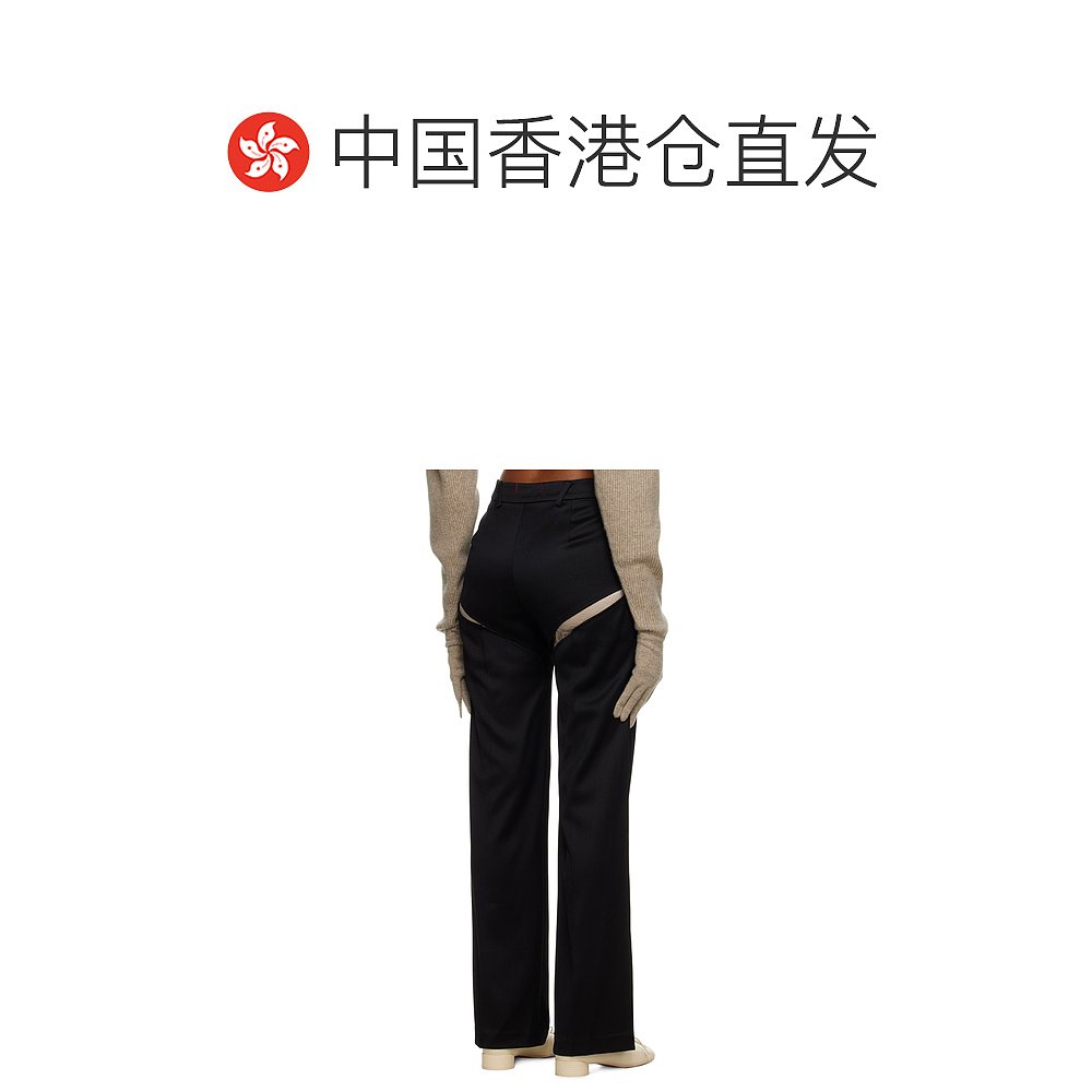 香港直邮潮奢 Rui女士黑色镂空长裤 RAW22WV08 black黑色舒适-图1
