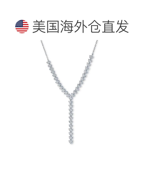 美国直邮Macy's 通用 钻石项链宝石纯银爆款吊坠珠宝时尚精致银色