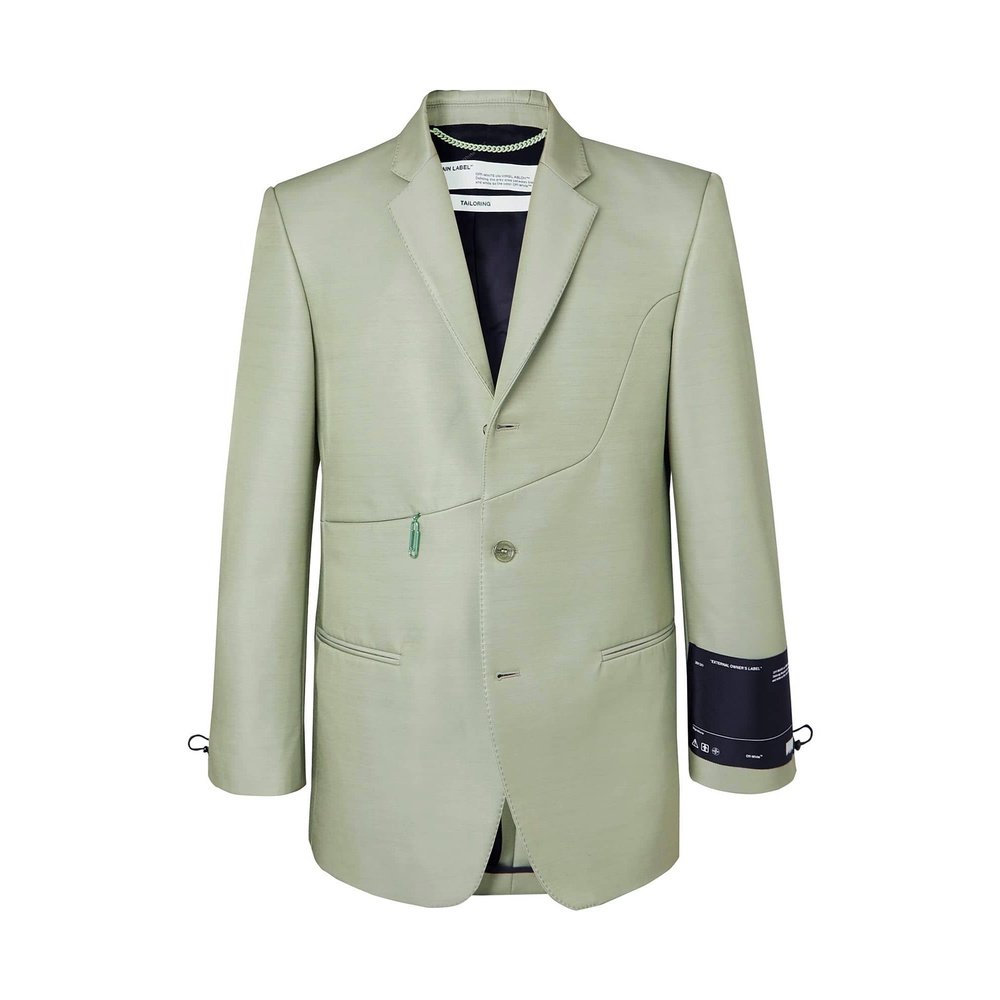 1h可退 香港直邮off-white 男士 西装外套 green绿色 舒适时尚,淘宝优惠券,粉丝福利购,淘宝优惠卷