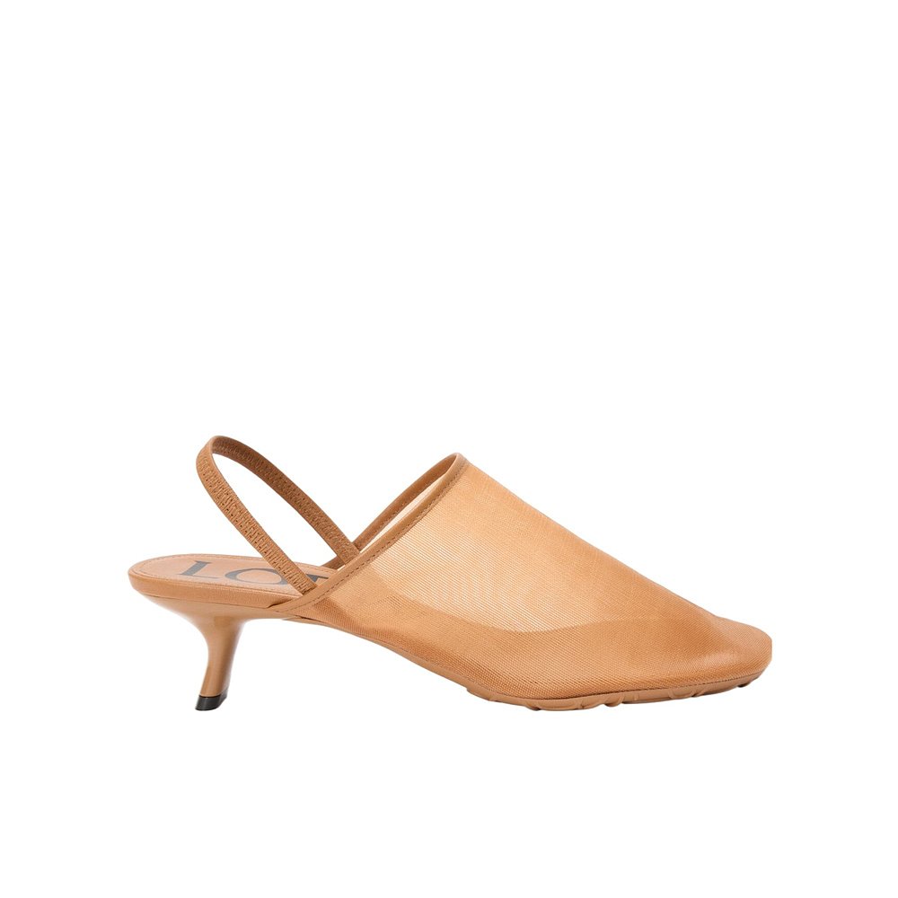 1h可退 LOEWE 女士凉鞋 LLSP379X012530 SS2025 棕色 Petal网眼后 - 图2