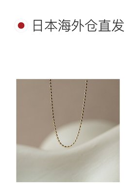 1h可退 日本直邮cui-cui K10黄金 0.8mm切面珠链 40cm 黄金项链