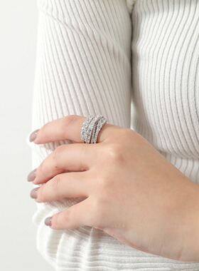 日本直邮施华洛世奇双曲线戒指 5584650 5580952 女士水晶戒指 CZ