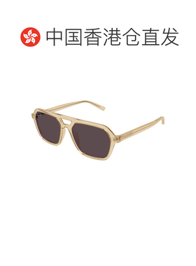 香港直邮SAINT LAURENT 男士眼镜 SL905004 CO 棕色 全框太阳镜
