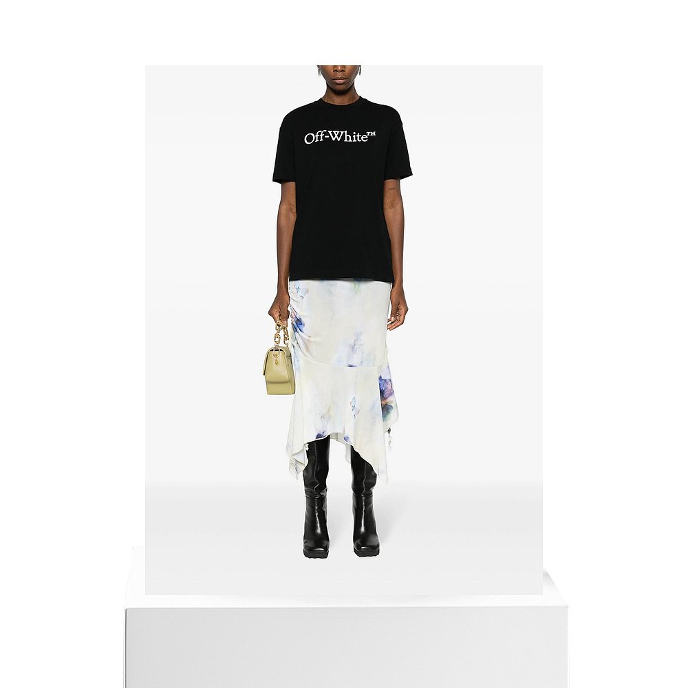 1h可退 OFF-WHITE 女士衬衫 OWAA089C99JER0031001 CO 黑色短袖 - 图3