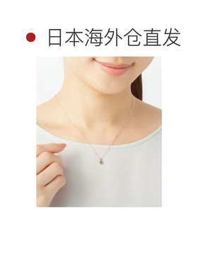 日本直邮4℃ K10玫瑰金项链 粉色