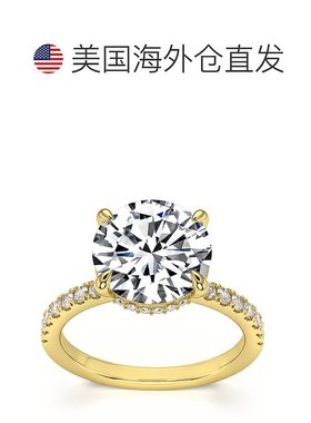 自营 pompeii33 1/2 克拉钻石订婚戒指侧光环 14k 白金或玫瑰金