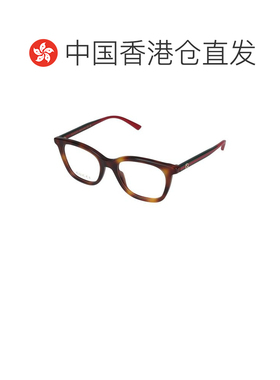 1h可退 香港直邮GUCCI 女士眼镜 GG1864O002 CO 棕色 方框平光镜