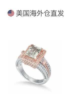 自营 Suzy Levian 纯银 5.5 克拉绿色紫水晶戒指 - 绿色 美国奥莱