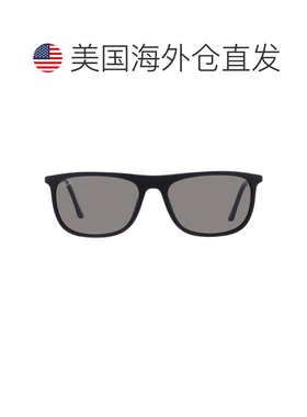 自营ray-banRay Ban Dark Grey Rectangular Unisex Sunglasses R
