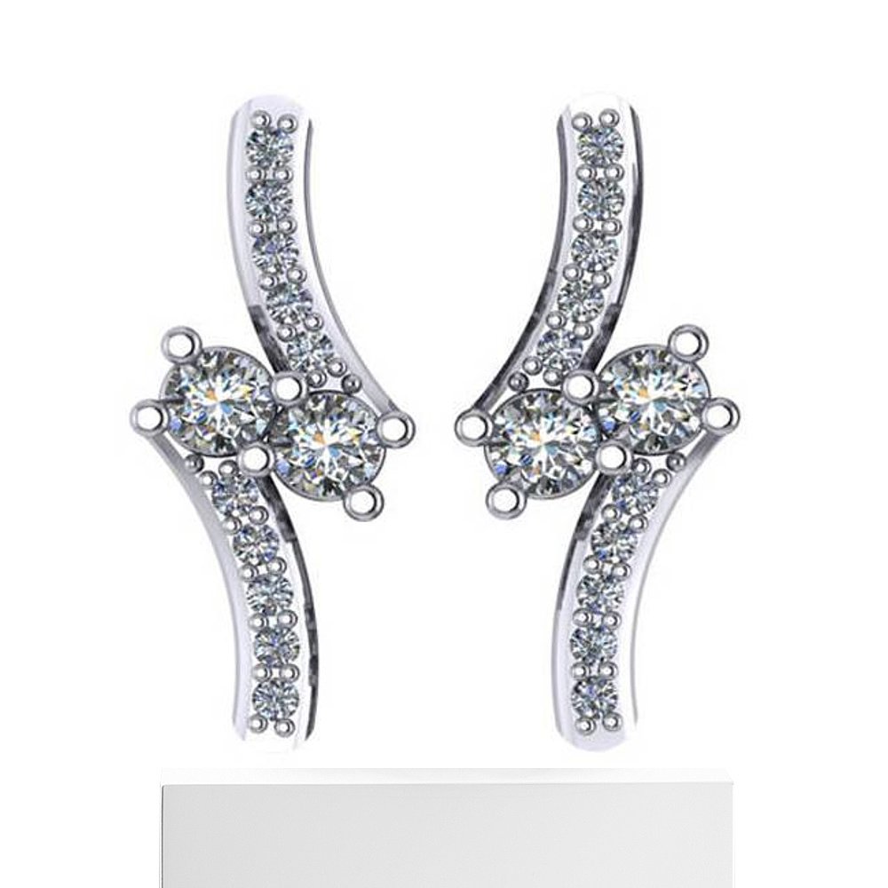 pompeii35/8Ct Forever Us 2 Stone Diamond Studs Women's Earri - 图3