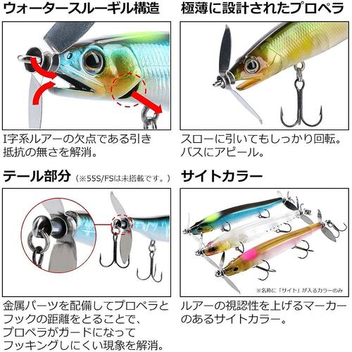 【日本直邮】达亿瓦Prop Bait Gustnado 72FS Sight Ghost Smelt - 图2