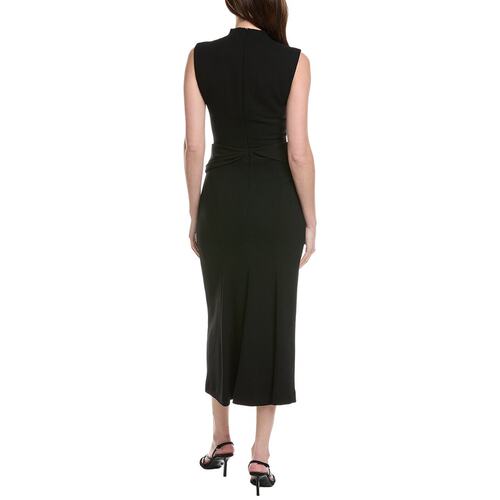 自营Lela Rose Cummerbund Wool-Blend Dress - black 美国奥莱直 - 图2