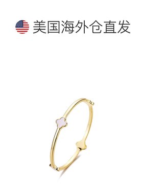 自营adornia14k镀金三叶草手镯-金色 美国奥莱直发
