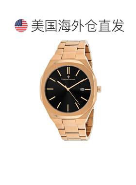 自营Christian Van Sant Men's Octavius Slim Black Round 42mm