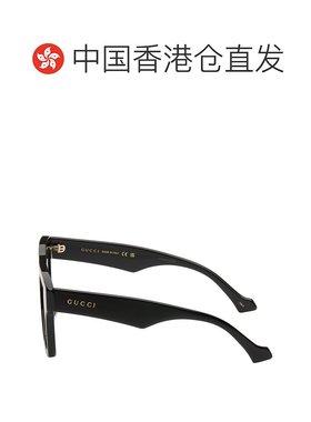1h可退 香港直邮潮奢 Gucci 古驰 男士 黑色太阳镜 GG0962S