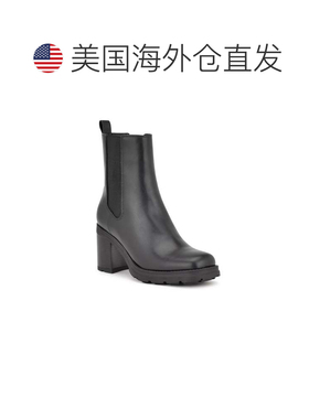 自营Nine West Conga Boots Women's Black Faux Leather Block H