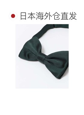日本直邮SHIPS别注 Stefano Cau 丝绸缎面领带 领结橄榄色纯色