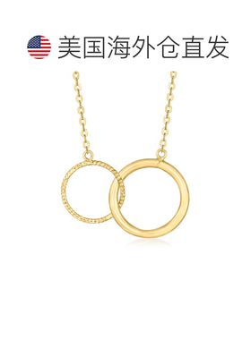自营Ross-Simons 意大利 18kt 黄金互锁圆形项链。 18 英寸 - 20