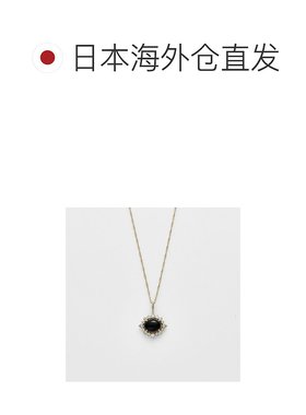 日本直邮日潮 agete 阿卡朵K10 煤玉/钻石吊坠单只饰品玛瑙