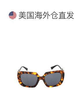 自营Versace Dark Grey Square Ladies Sunglasses VE4434 511987
