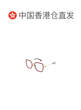 1h可退 香港直邮GUCCI 女士眼镜 GG1850O004 CO 红色 几何平光镜
