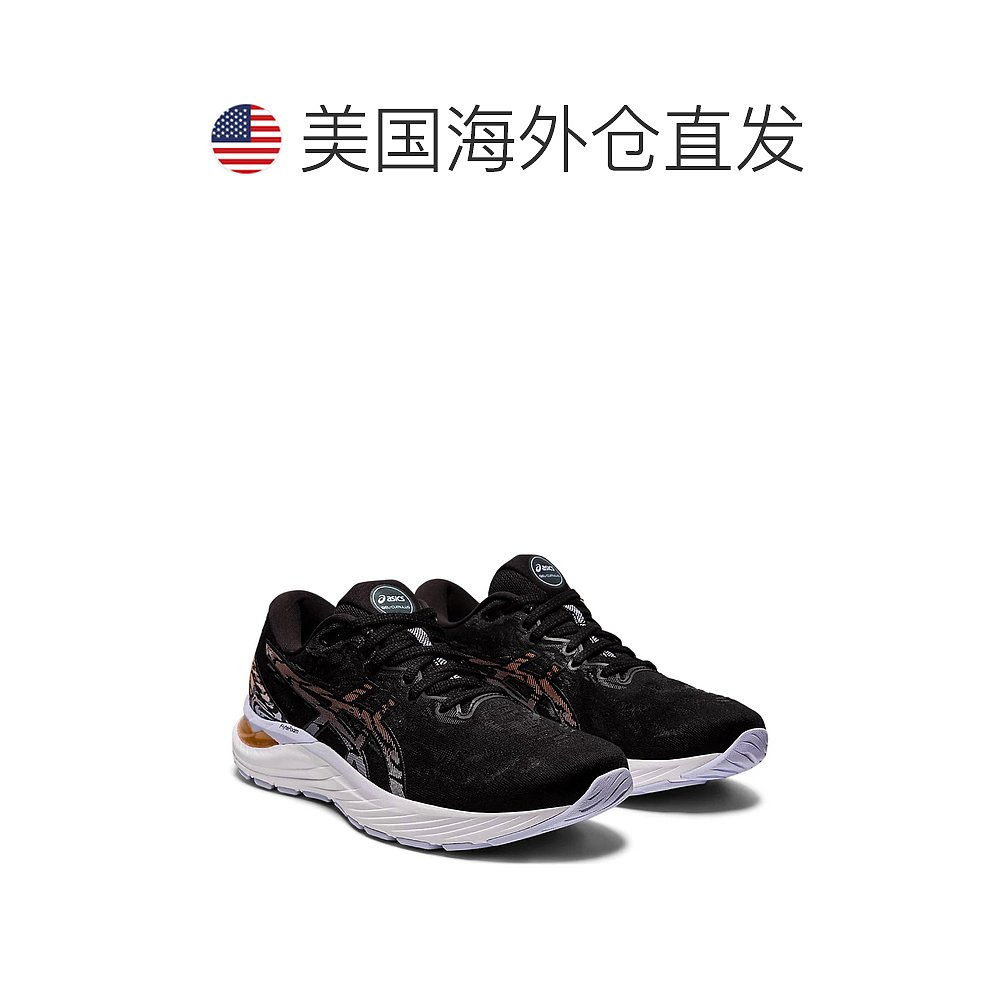 asics女式 Gel-Cumulus 23跑鞋- B/中宽黑色/太阳桃色-黑色/-图1