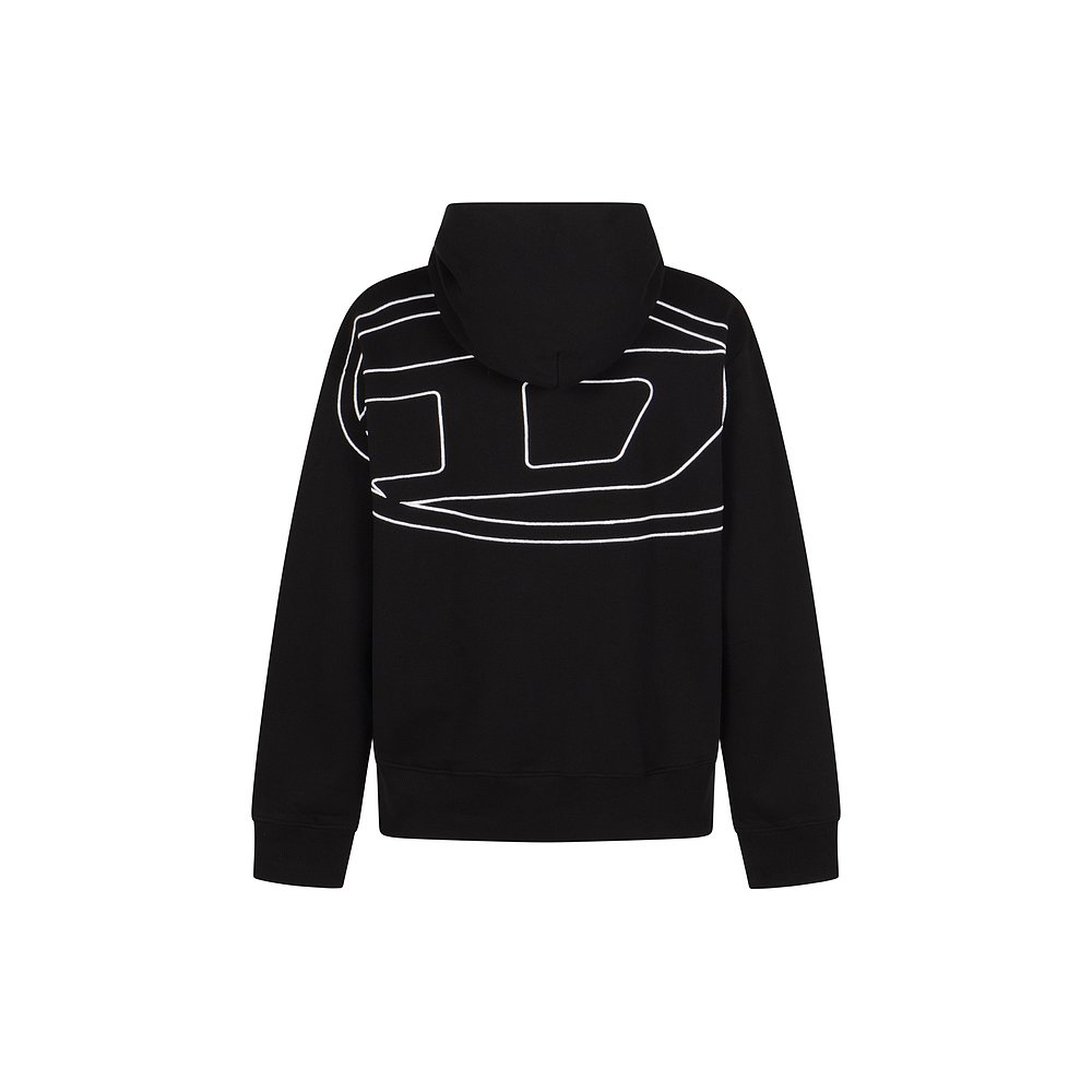 1h可退 DIESEL 男士卫衣 A113040GYCJ9XX CO 黑色 DIESEL Macs Me - 图0