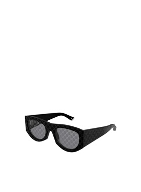 1h可退 GUCCI 女士太阳镜 GG1918S003 AW2025 黑色 矩形镜框太阳