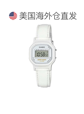 自营Casio Women's Classic Digital Watch with White Leather B