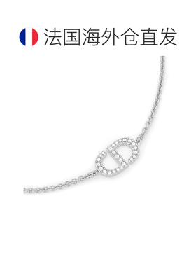 自营1h可退 欧洲直邮Dior 迪奥 Petit CD系列女士银色黄铜手镯新