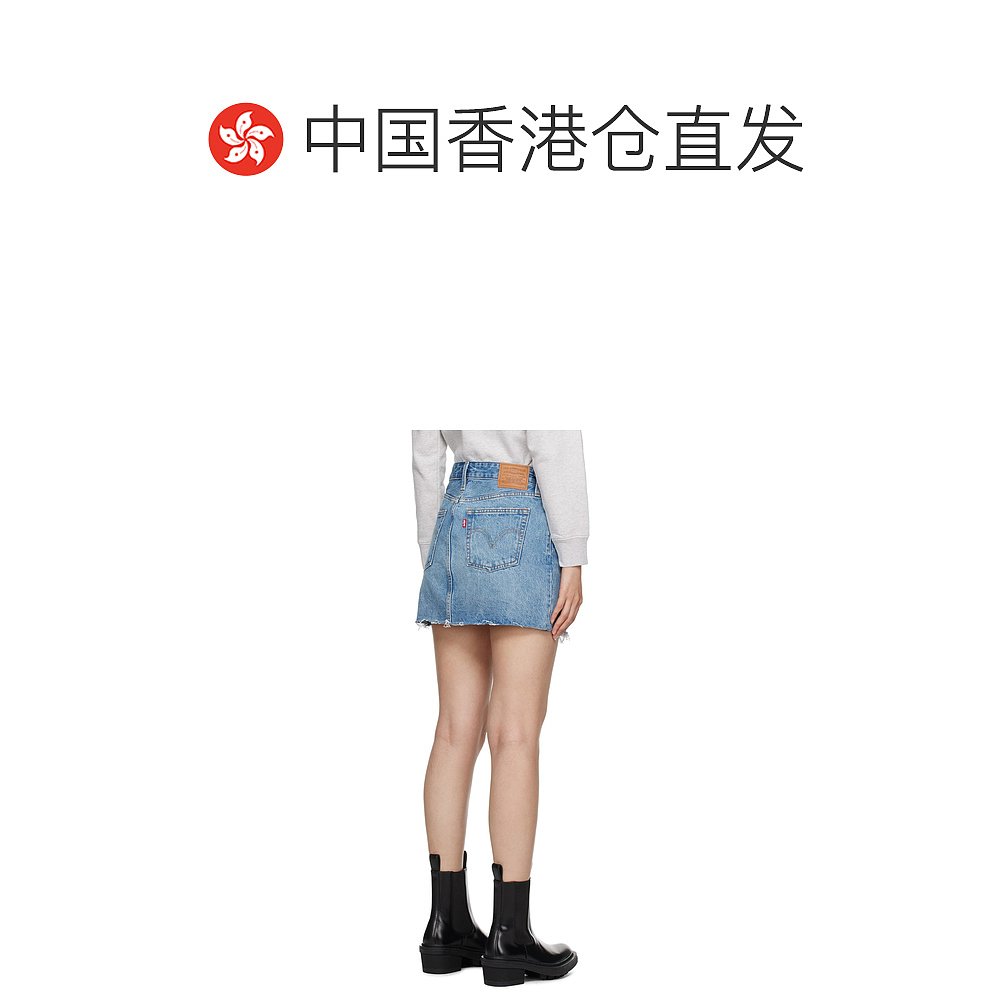 香港直邮潮奢 Levi'S 李维斯 女士蓝色 Recrafted Icon 牛仔短裙 - 图1