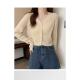 1 hour refundable Japanese direct mail SEU women's spring and summer breathable V-neck short cardigan seu25nt1036