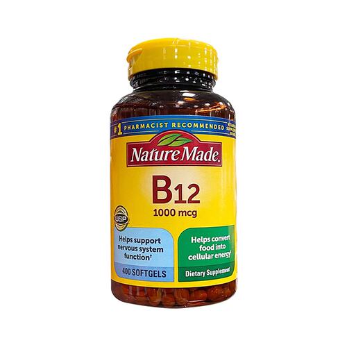 Nature Made维生素B12缓解压力舒缓疲劳舒缓神经400粒 - 图0