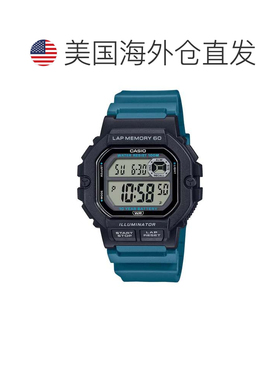 自营Casio Men’s Black and Teal Digital Sport Watch with Gre